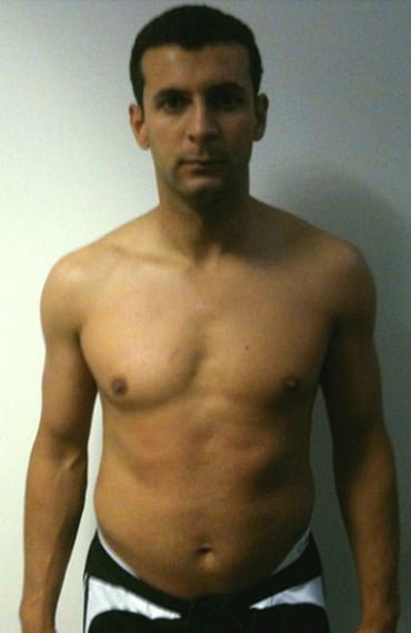 Nasser before photo male body transformation at Roar Fitness