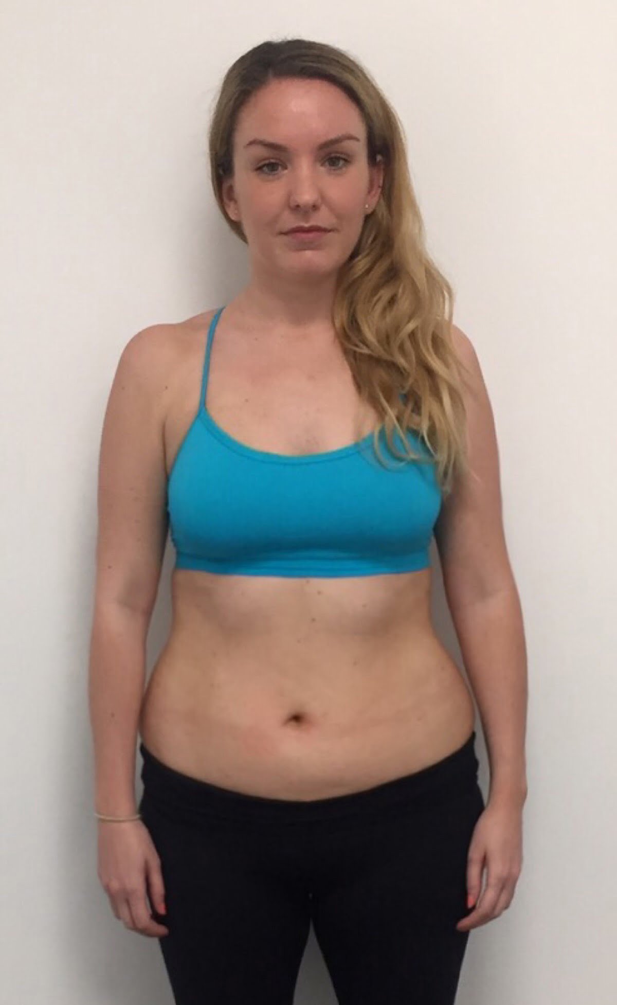 Female body transformation before and after at Roar Fitness personal training