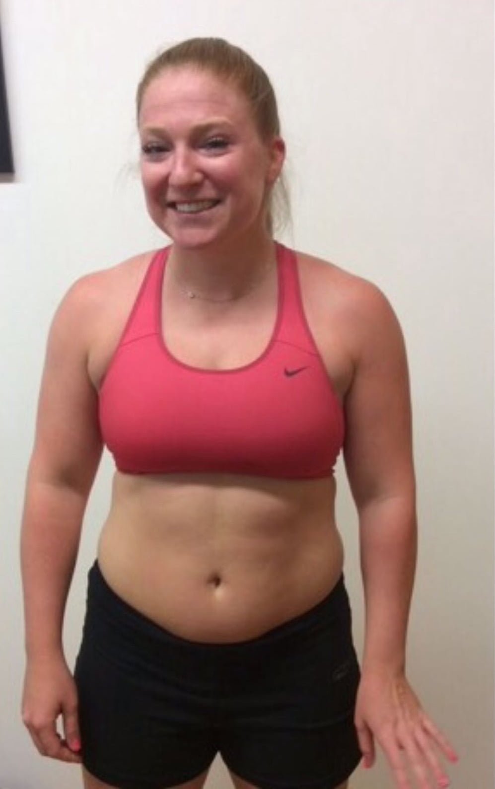 Female body transformation after photo at Roar Fitness