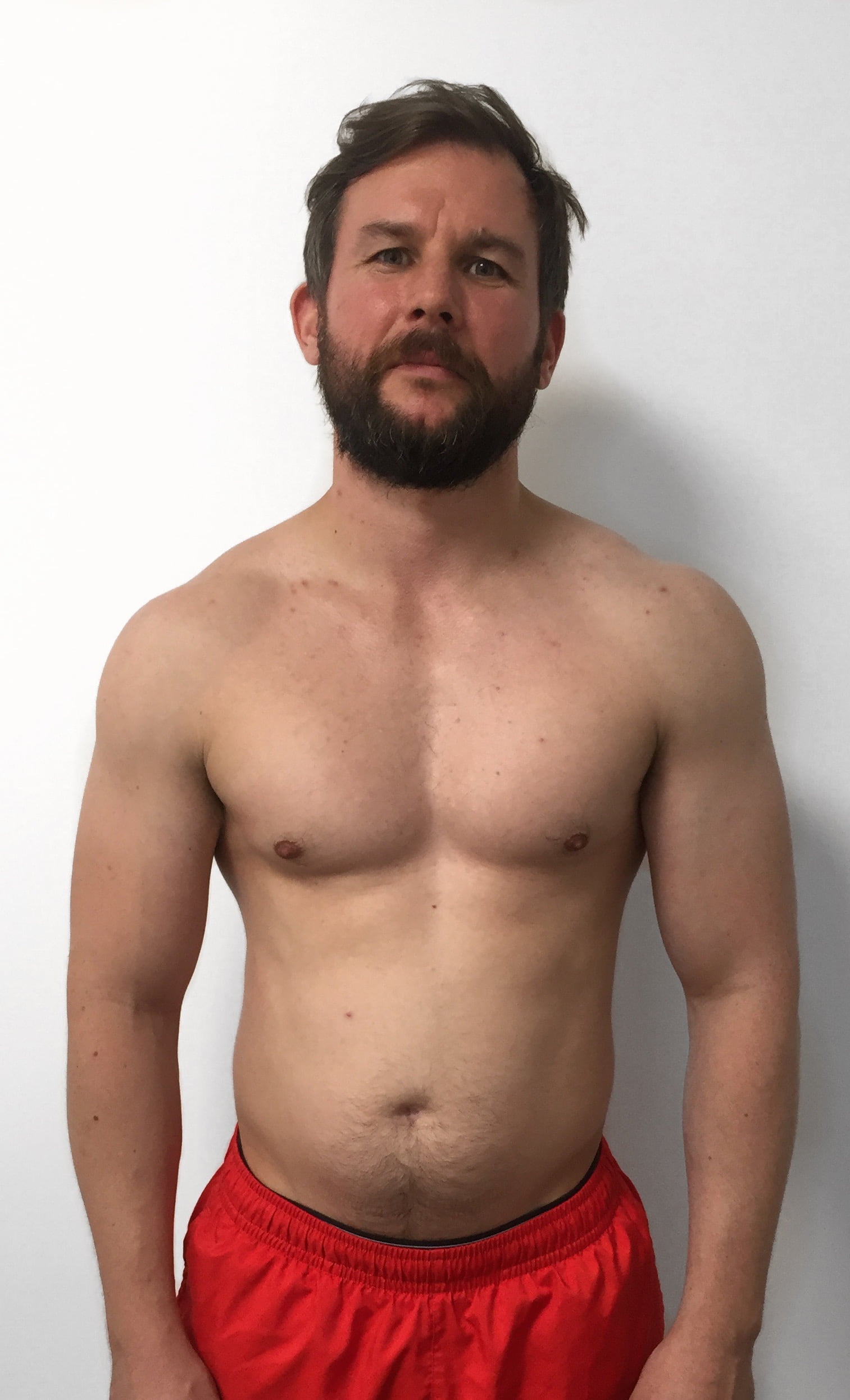 Male body transformation after photo lean muscle Roar Fitness London