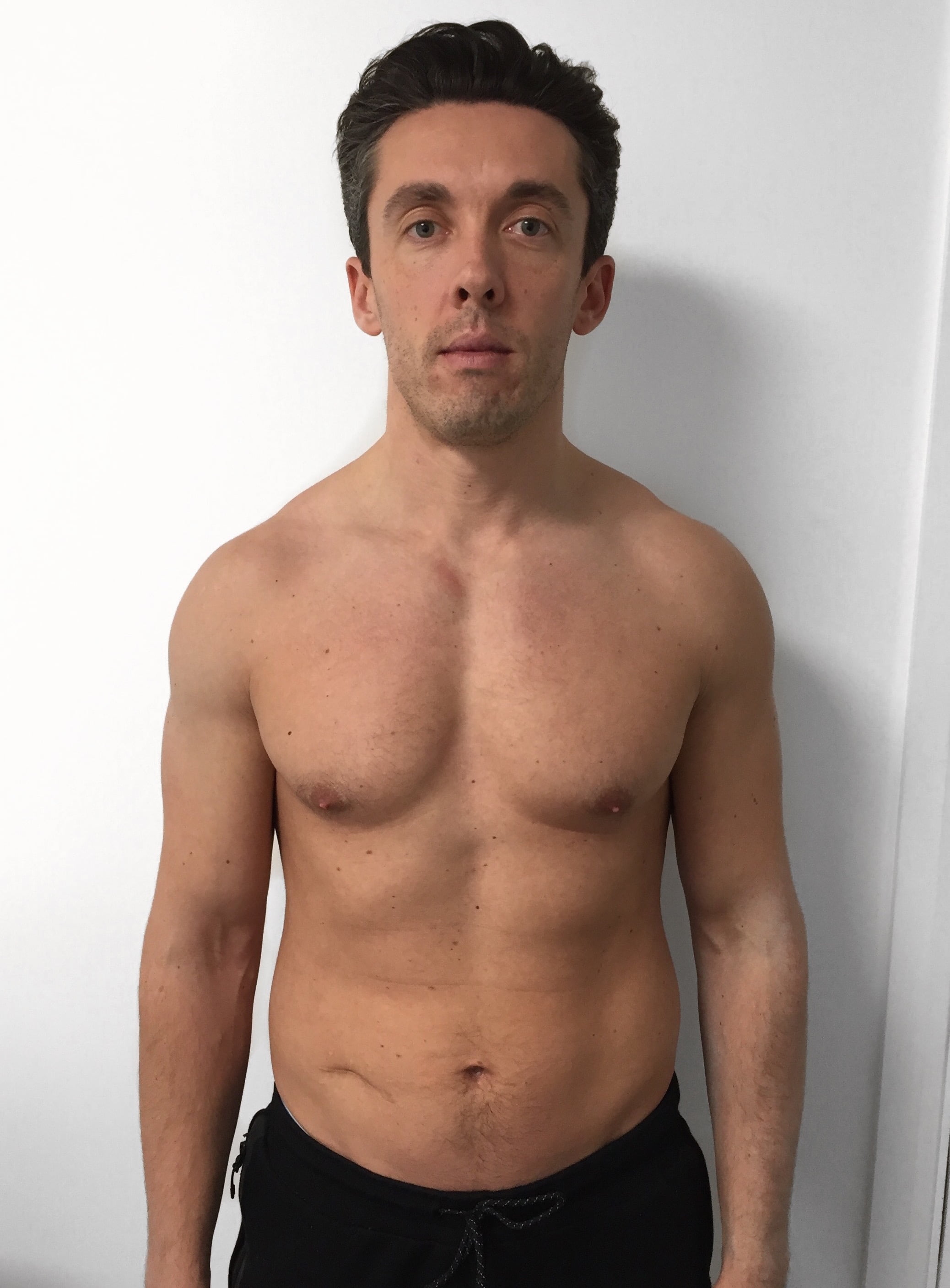 Male body transformation after photo at Roar Fitness London