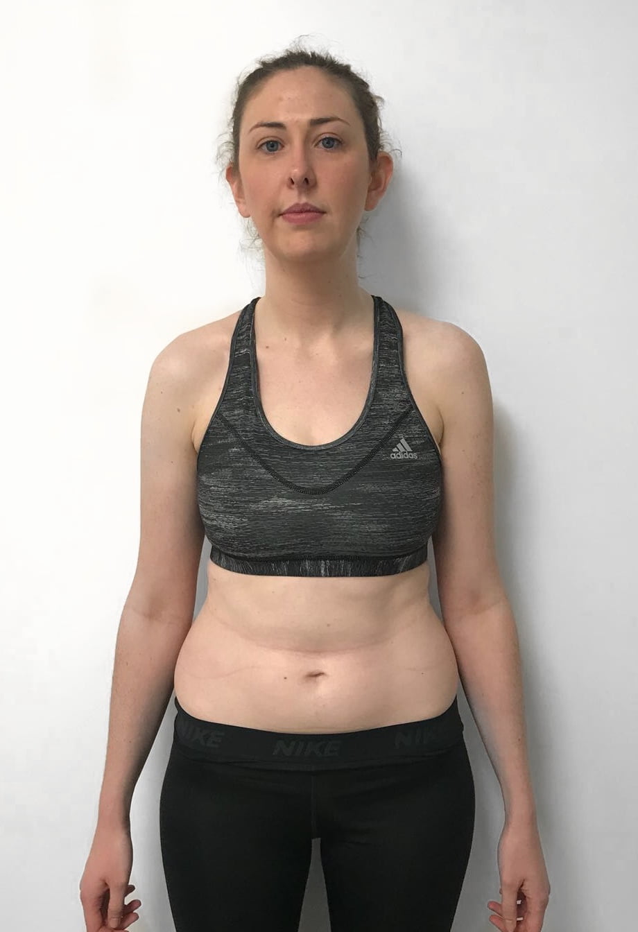 Female before after transformation at Roar Fitness