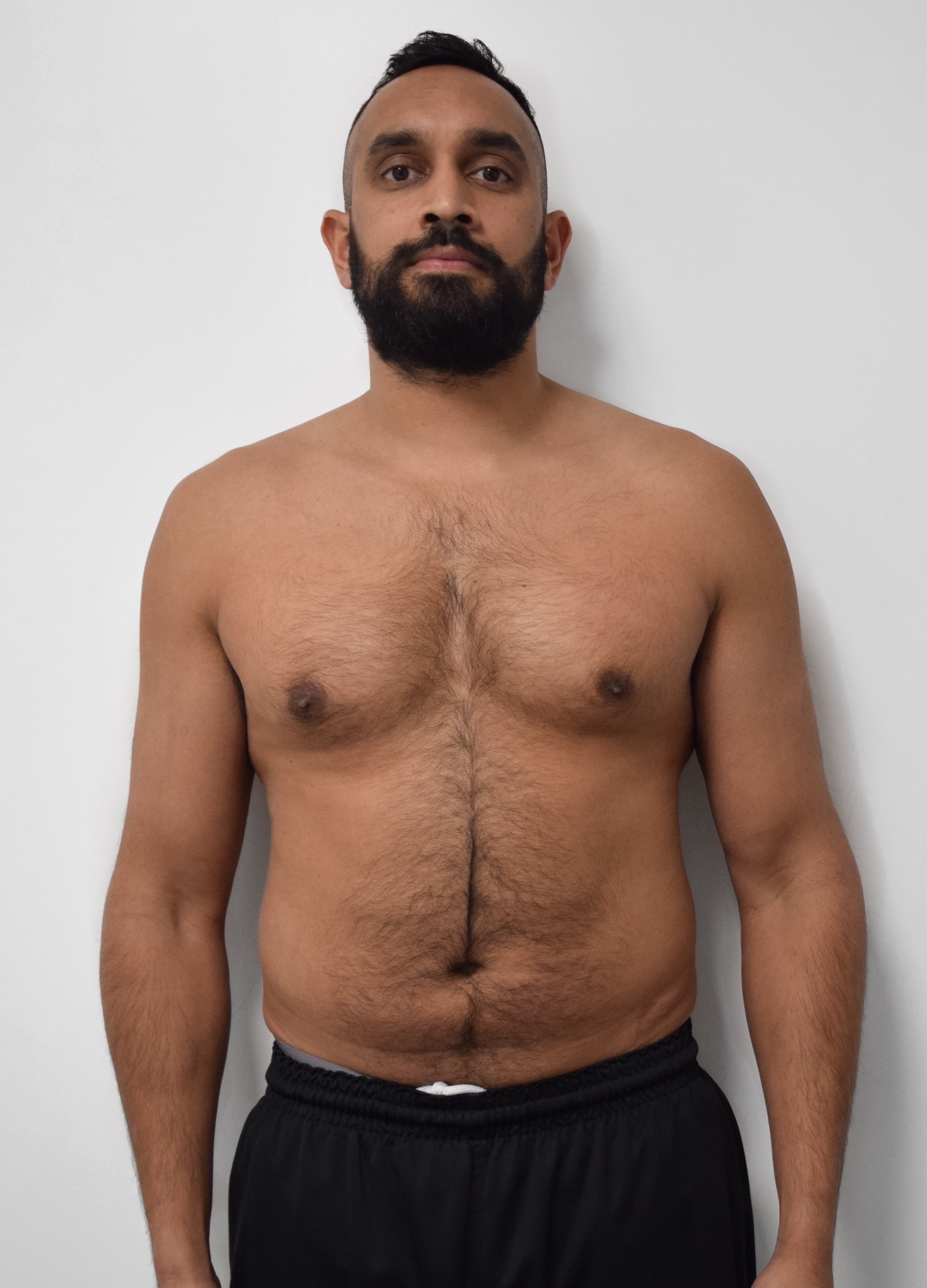 Male body transformation after photo muscle building fat loss Roar Fitness