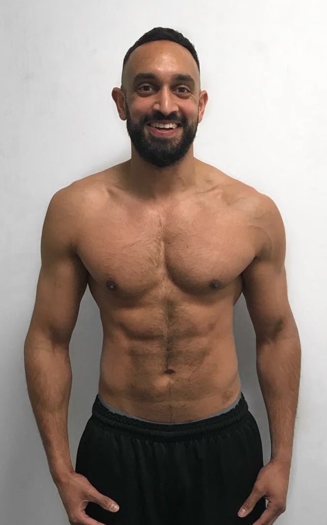 Male body transformation after photo at Roar Fitness
