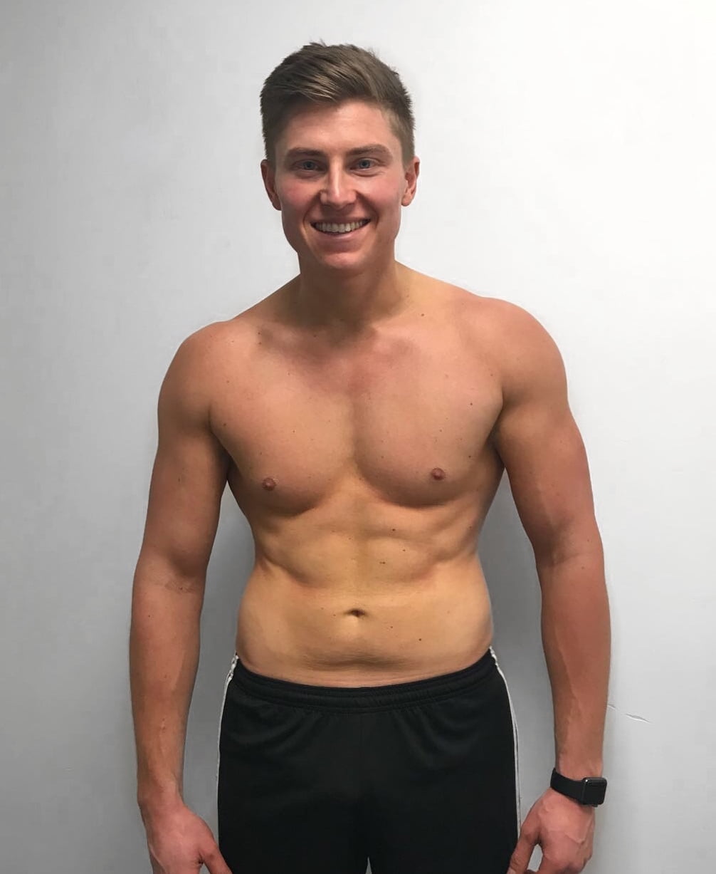 Male after photo body transformation results Roar Fitness