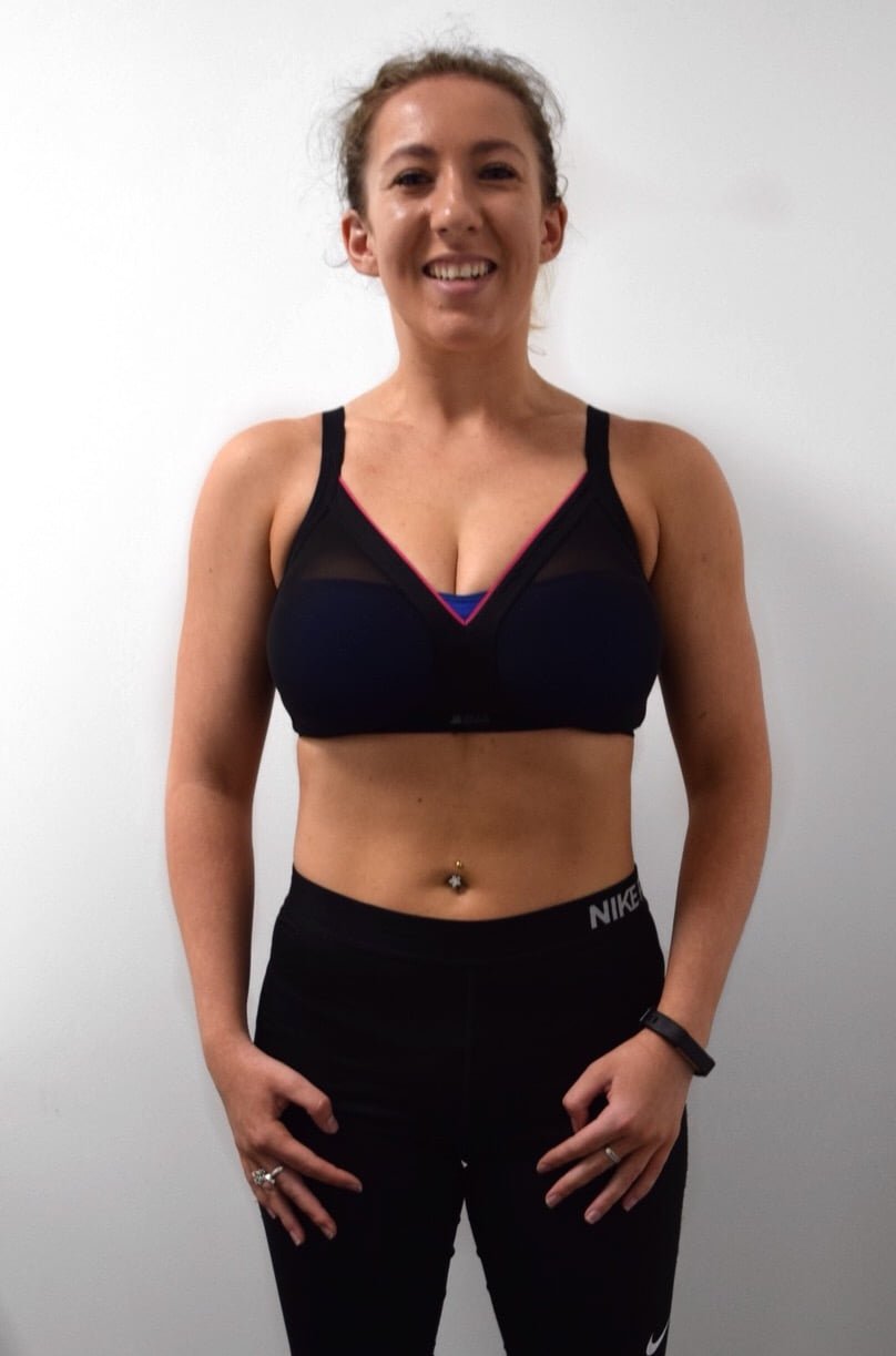 Female body transformation before after at Roar Fitness