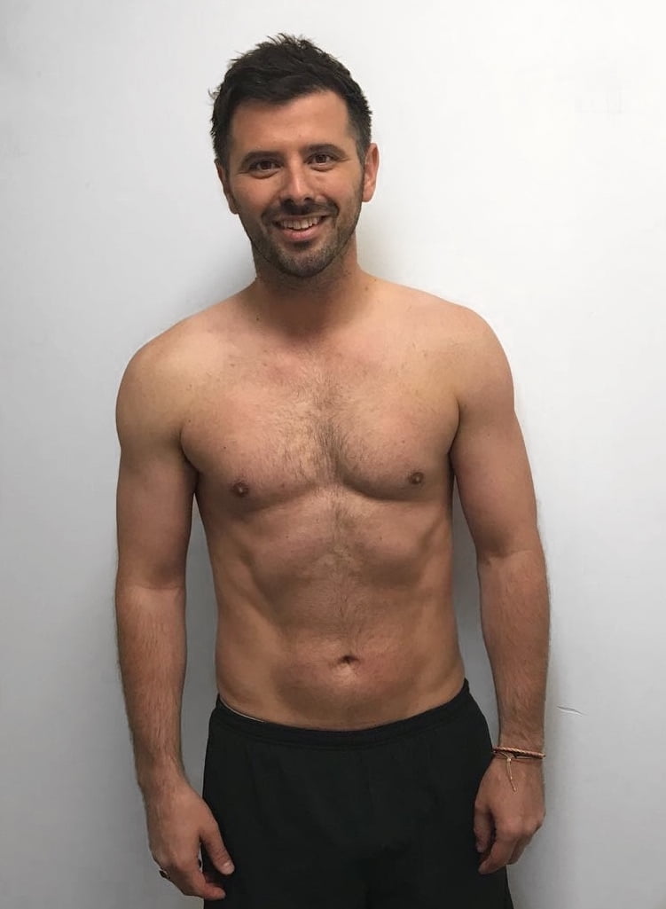 Male fat loss body transformation results at Roar Fitness