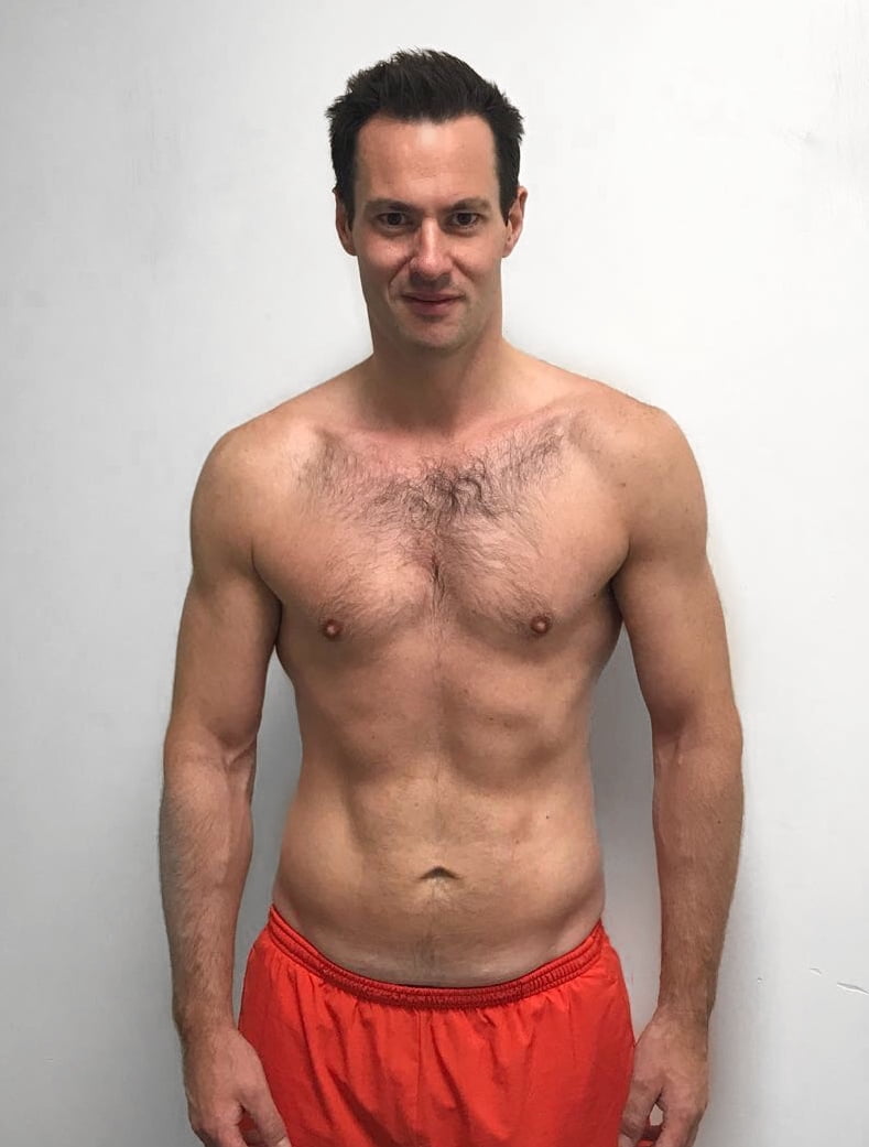 Male transformation after photo at Roar Fitness London