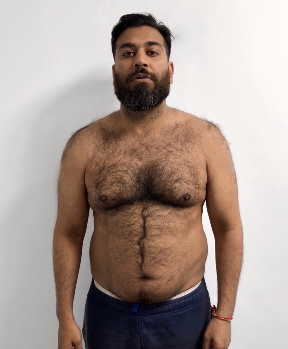 A man before his fitness transformation, showcasing his initial physique.