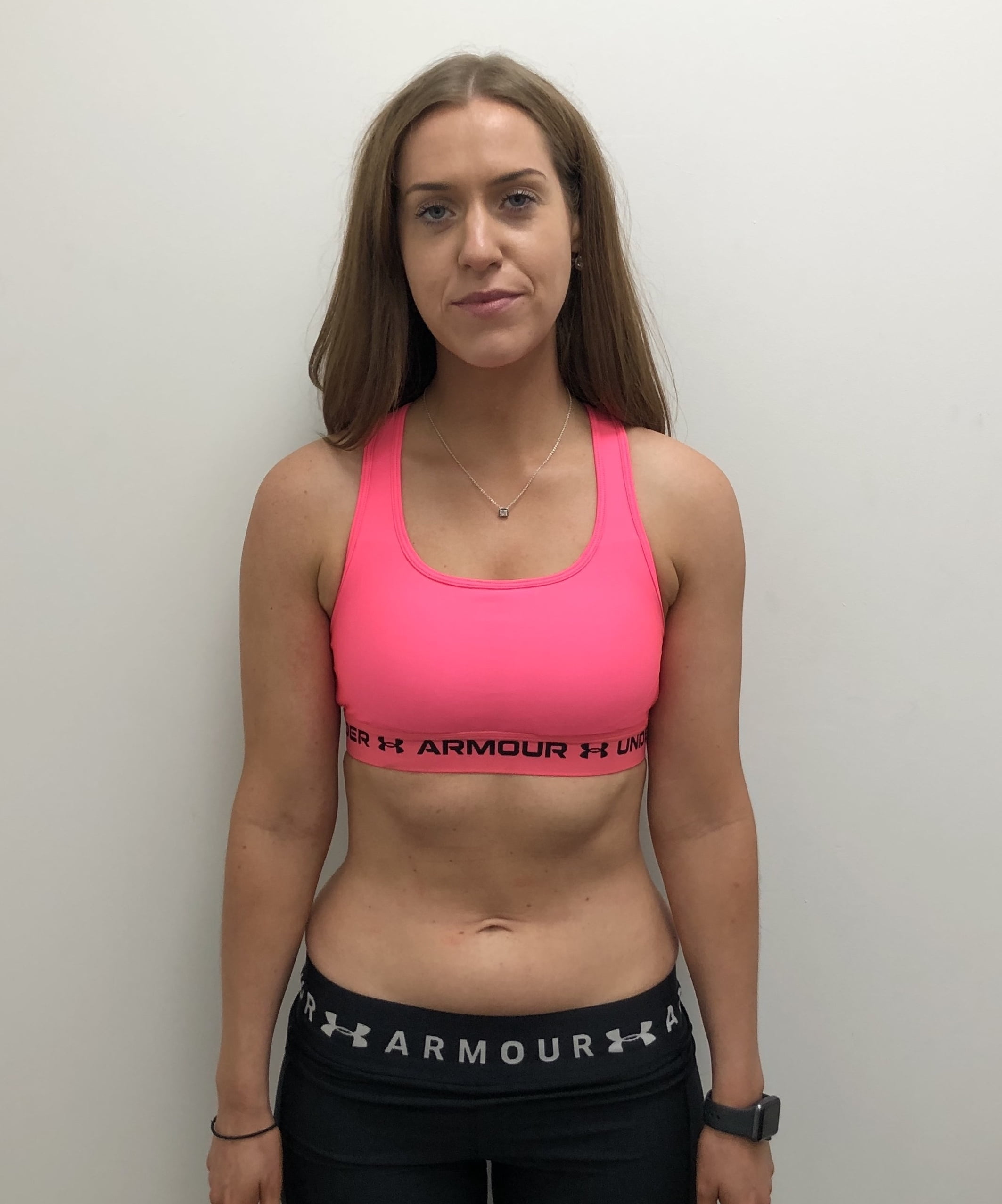 Female body transformation before photo at Roar Fitness London