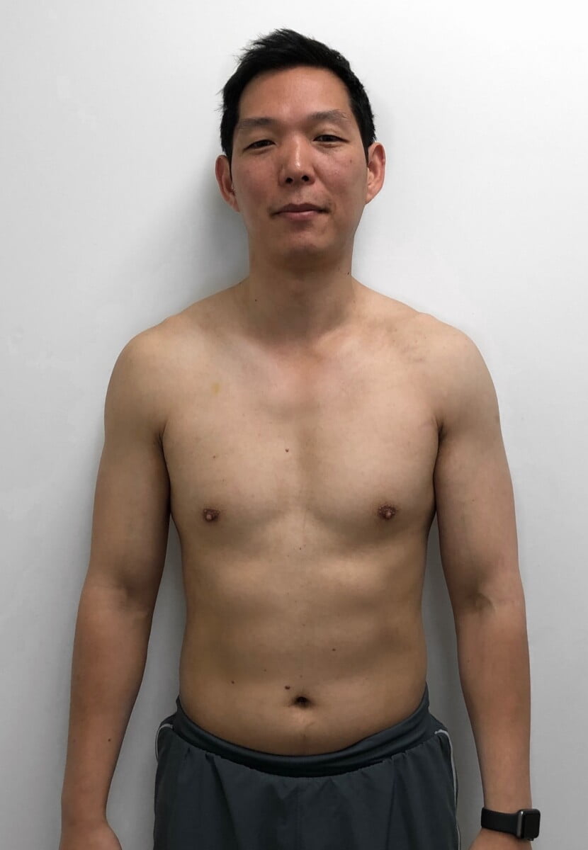 Male body transformation after photo at Roar Fitness