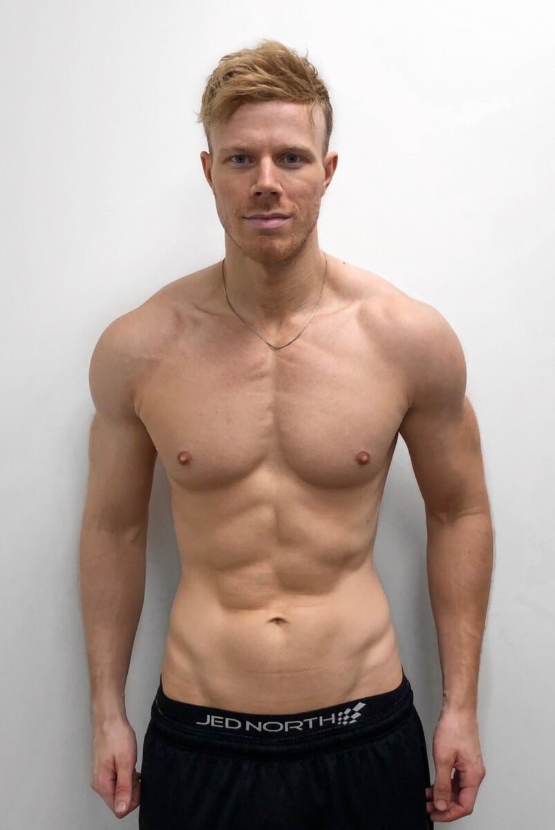Male before photo fat loss transformation Roar Fitness