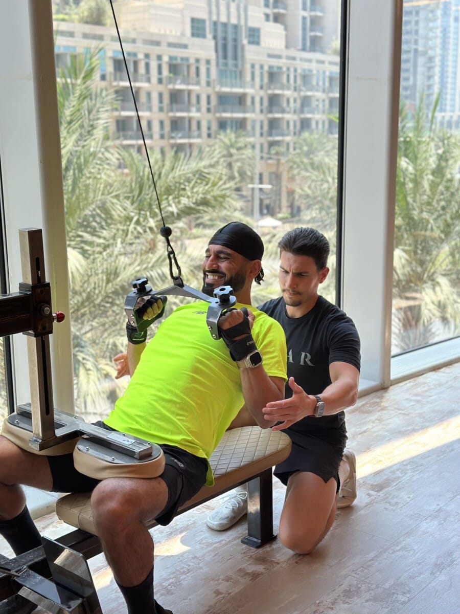 Personal training session at Roar Fitness Dubai strength training studio