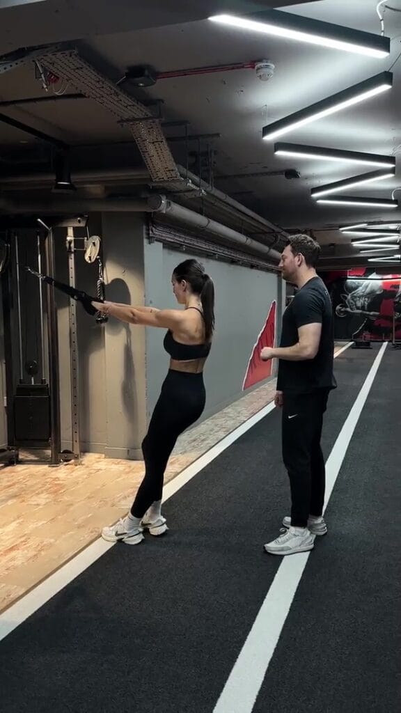 Female after photo body transformation at Roar Fitness Dubai training