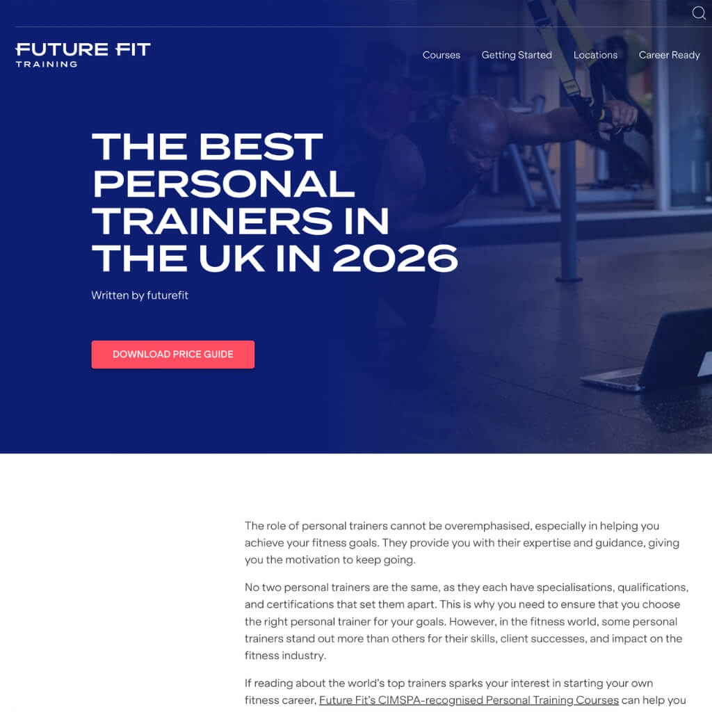 Roar Fitness featured in an article in Future Fit Training