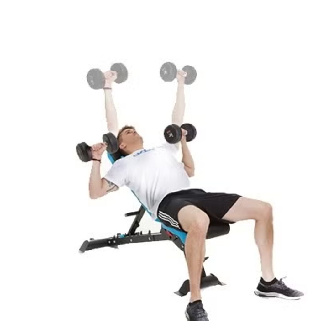 Dumbbell bench press from the Men's Health Transform Club workout written by Rich Phillipps